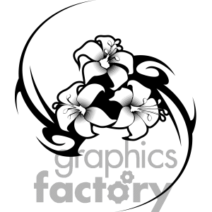 300x300 Hibiscus Tattoo Wonderful Tribal Hibiscus Graphic