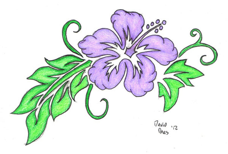 800x539 One More Hibiscus Flower Design Tattoo