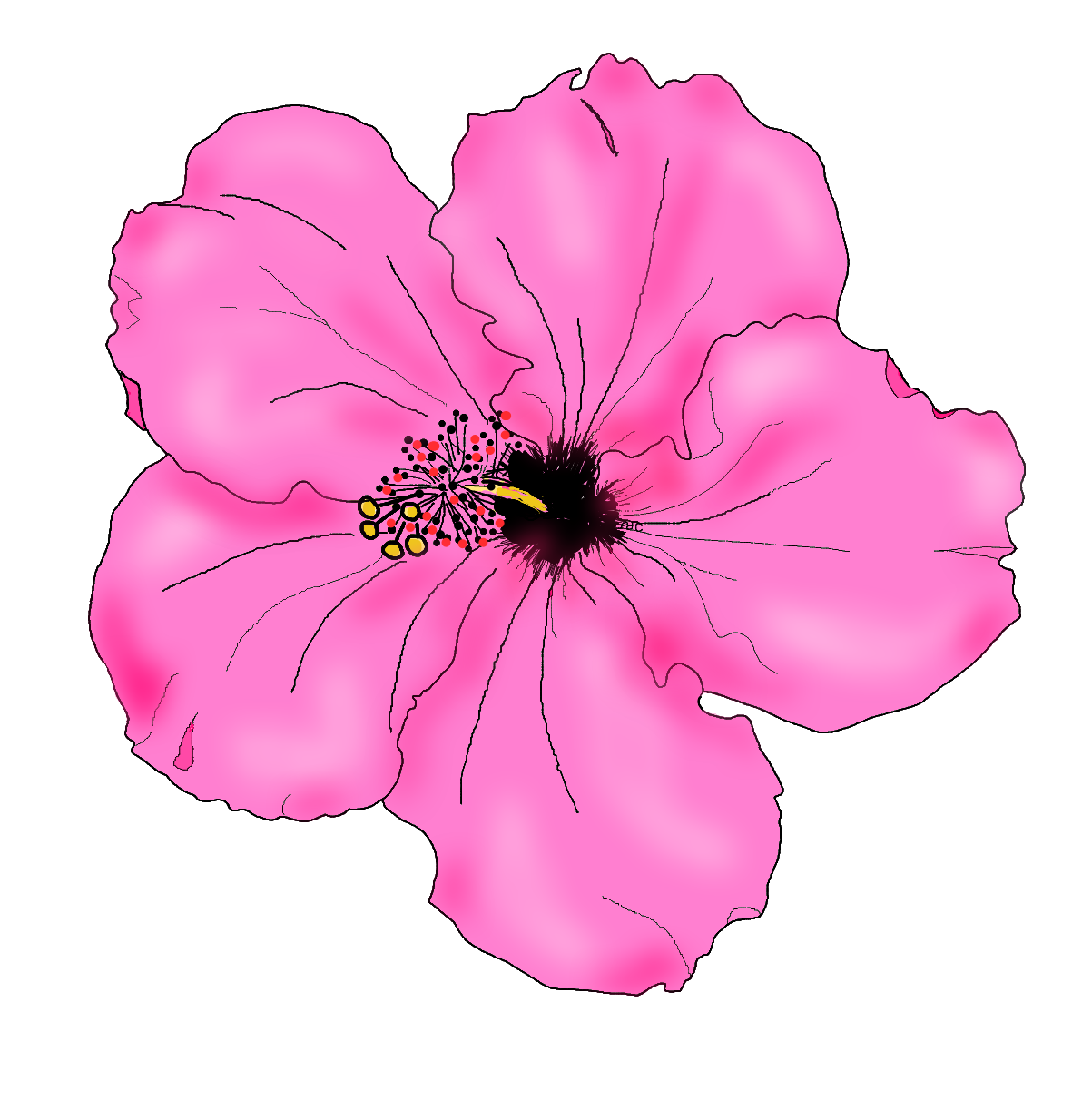 1192x1212 Tropical Flower Tattoo Transparent Png Clipart Free Download