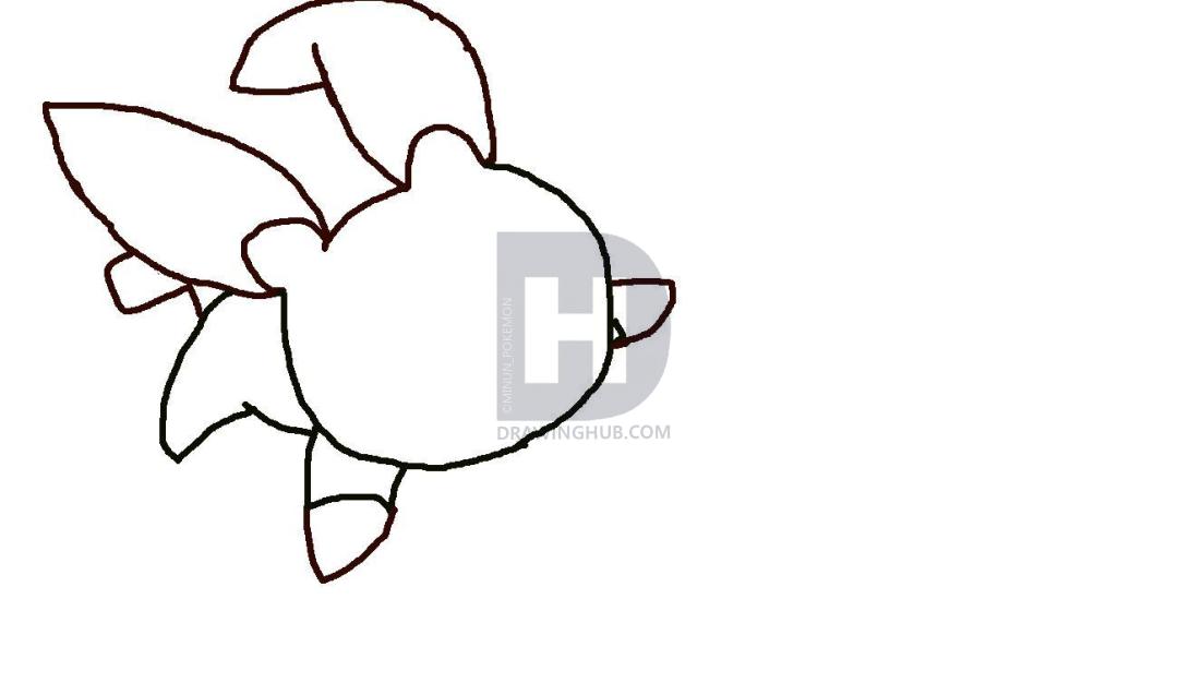 1080x637 How To Draw Plusle From Pokemon, Step