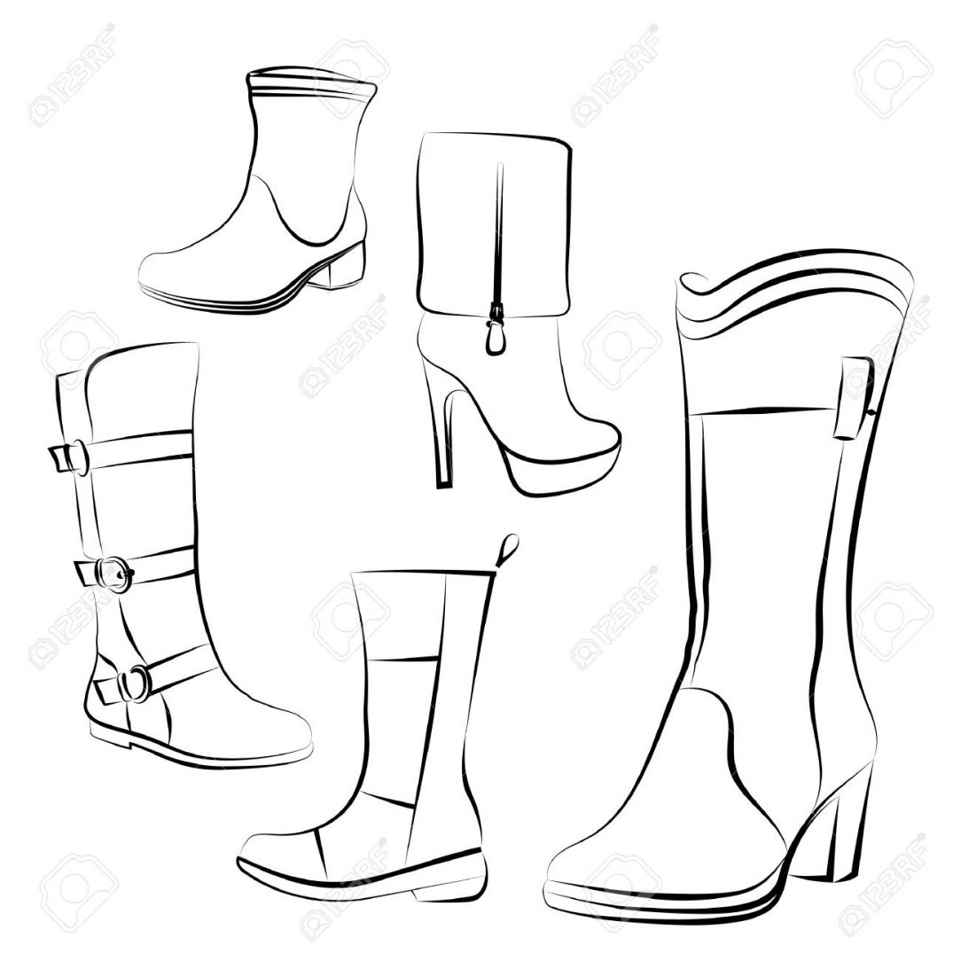 1084x1084 Boots Drawing Template Cream Cowgirl Christmas Combat Country