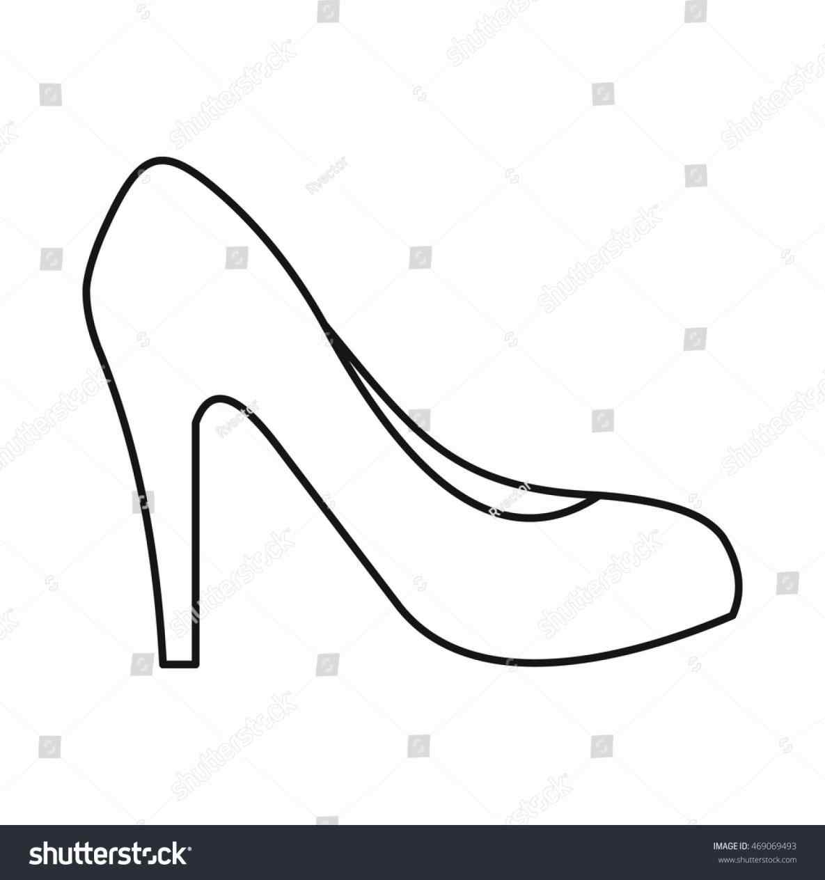 1185x1264 High Heel Outline Clipart