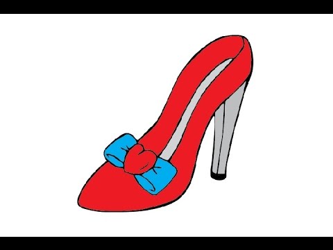 480x360 How To Draw A Heel Shoe Easy Step