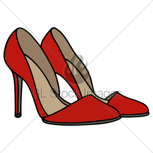 500x500 Red Needle Heel Shoes Gl Stock Images