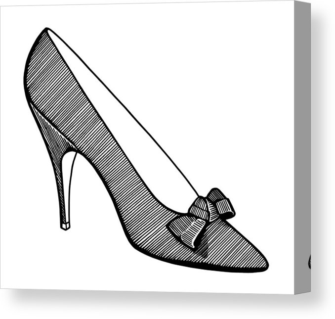 678x645 Woman's High Heel Shoe Canvas Print Canvas Art