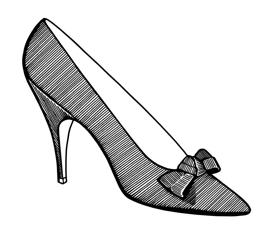 900x765 Woman's High Heel Shoe
