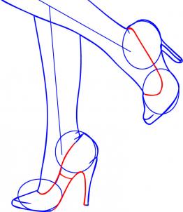 262x302 How To Draw Heels, Step