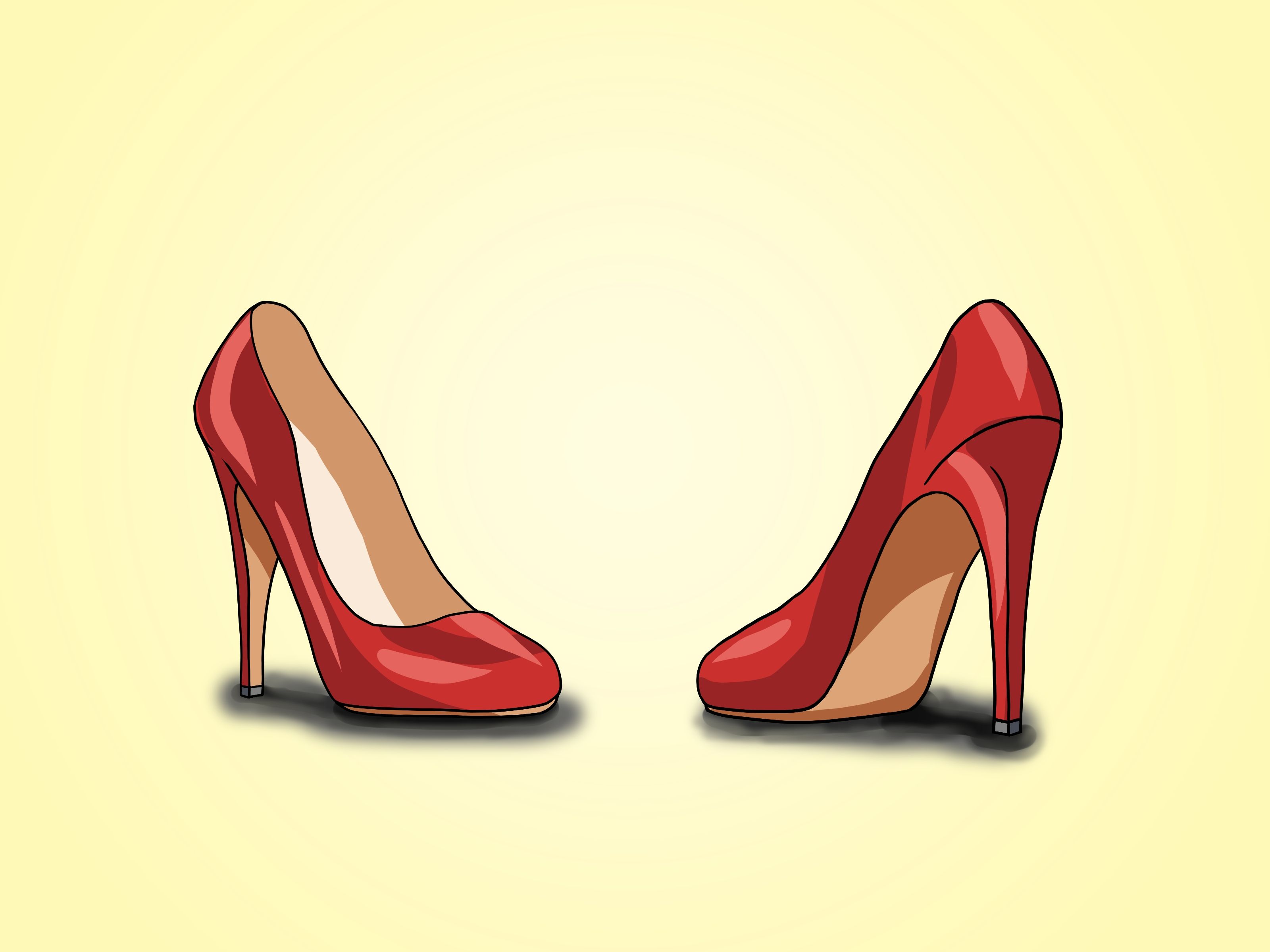 high heel shoe illustration digital download