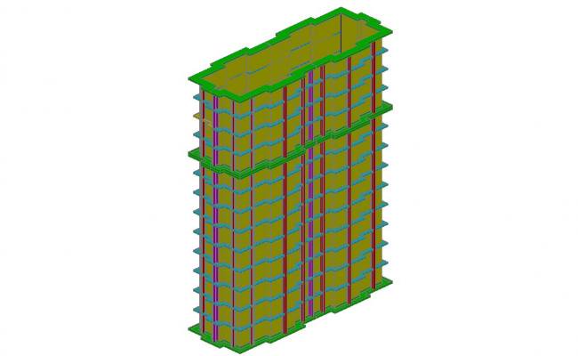 650x400 High Rise Corporate Building Model Cad Drawing Details Dwg