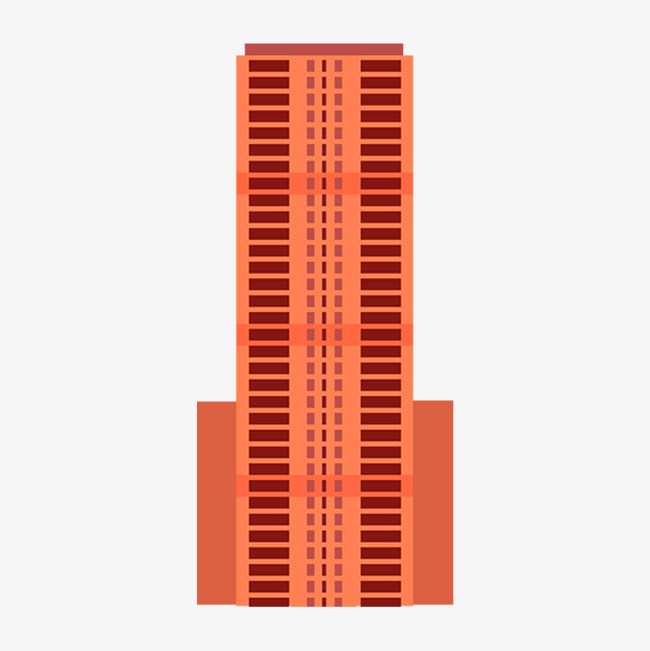 650x651 Vector Yellow High Rise Building Design Image