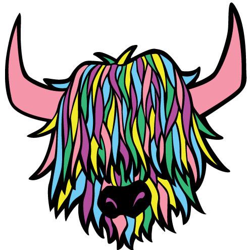 495x495 Highland Cow Pin