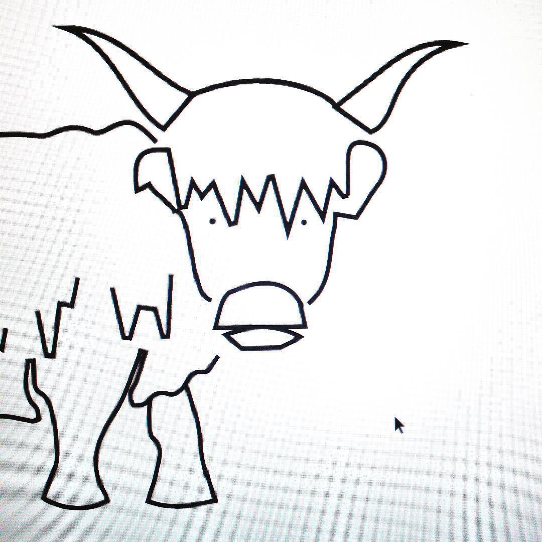 1080x1080 Highland Cow With A Really Weird Mouth Ready For Laser Cutting
