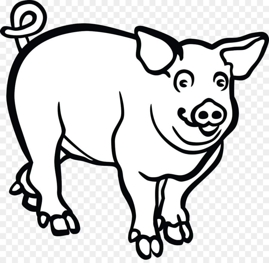 900x880 Large White Pig Large Black Pig Middle White Clip Art Portable