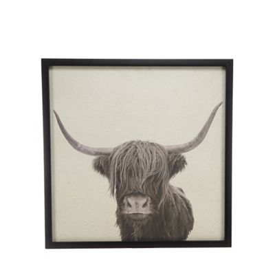 400x400 Abigail Ahernedition Black Highland Cow Framed Wall Art