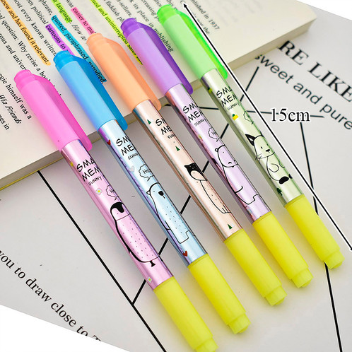 498x498 cute animal double ended highlighter pen