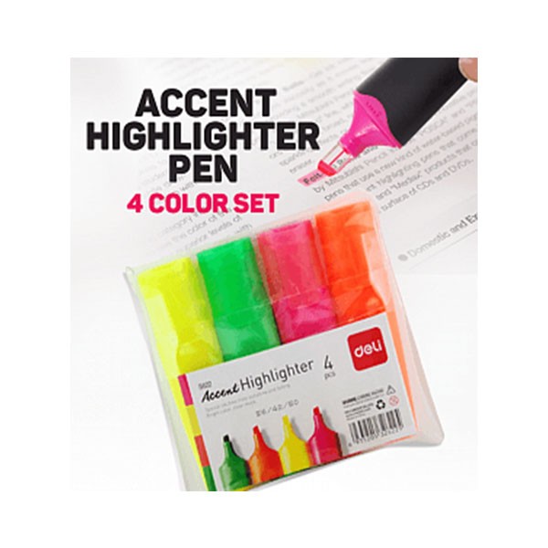 600x600 deli highlighter chisel assorted color