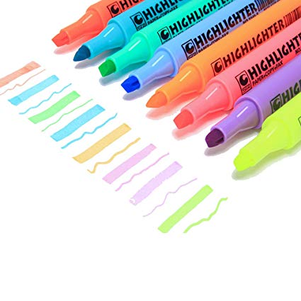 425x425 pack multi color highlighter pen, markers tip gel