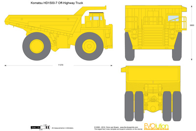 400x268 Komatsu Off Highway Truck Vector Drawing