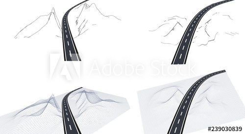 500x275 Road, Highway In On The Interface View From Above