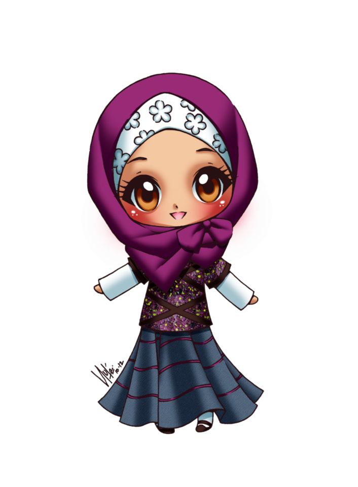 706x960 hijab drawing cutee