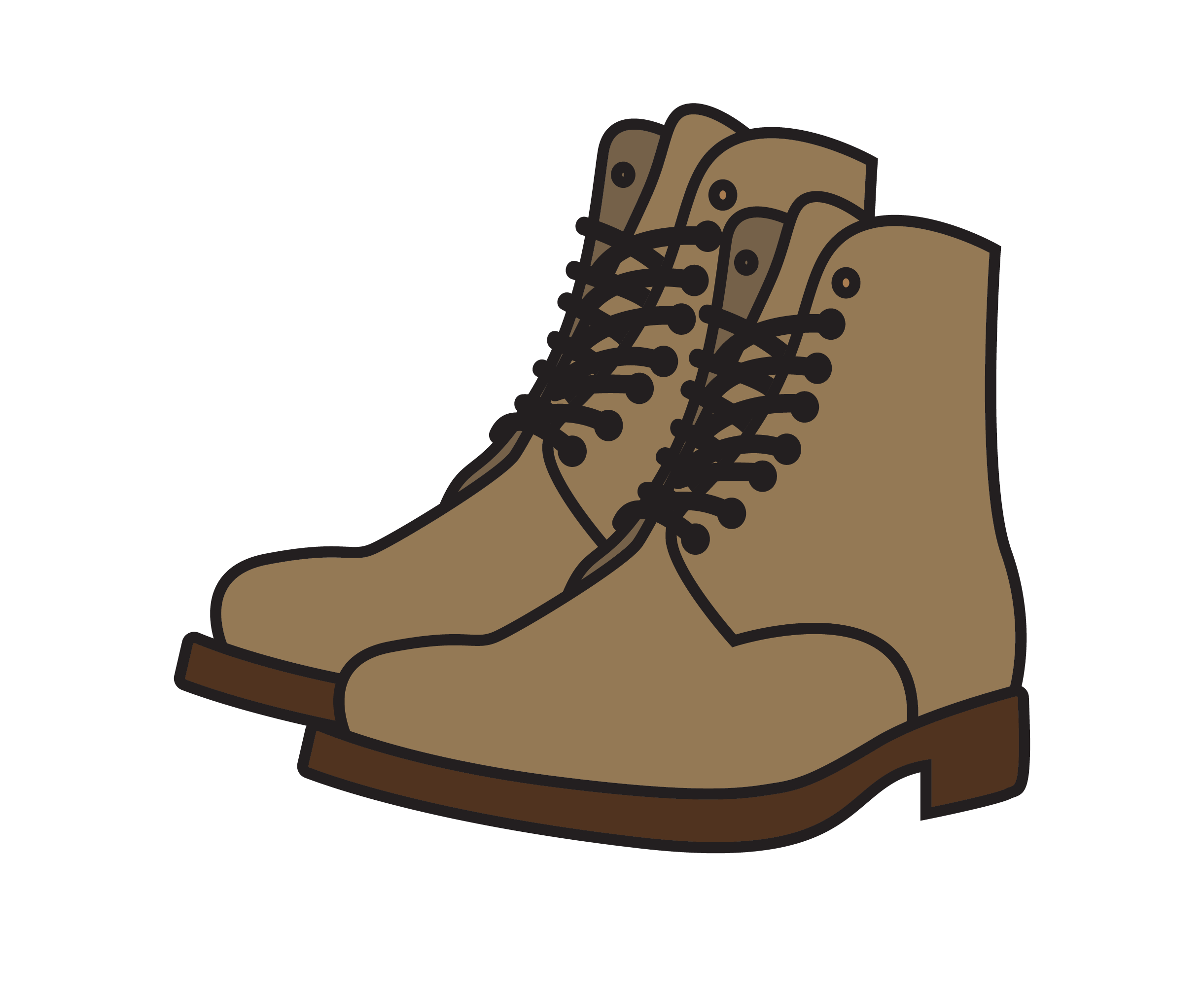 Hiking Boots Drawing | Free download on ClipArtMag