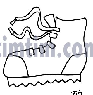 318x327 Free Drawing Of A Hiking Shoe Bw From The Category Camping Fishing