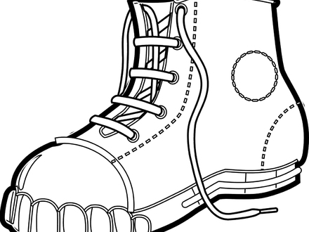 440x330 Boot Coloring Page, Hiking Boots Coloring Pages