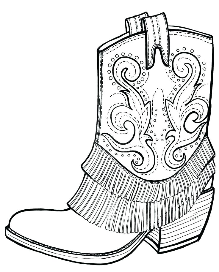 736x916 Boot Coloring Pages