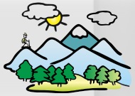 190x135 hiking, nature drawing panoramic mug spreadshirt