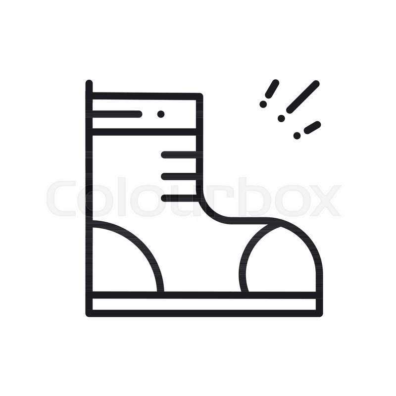 800x800 Hiking Shoes Line Icon Trekking Boots Stock Vector Colourbox