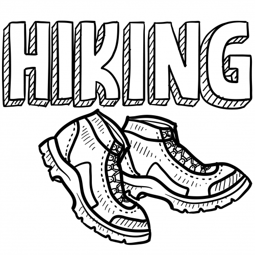 500x500 Illustration, Drawing, Hiking, Transparent Png Image Clipart