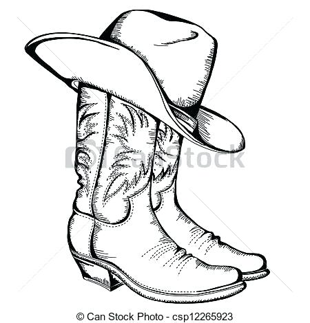 450x470 Drawing Of Boots