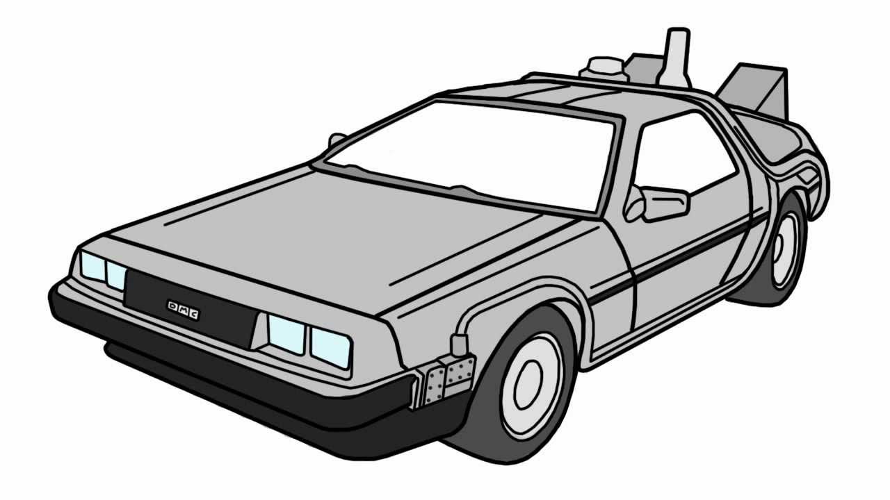 1280x720 How To Draw The Back To The Future Delorean