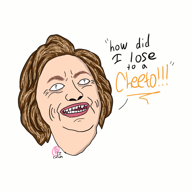 630x630 i lost to a cheeto! hillary clinton drawing