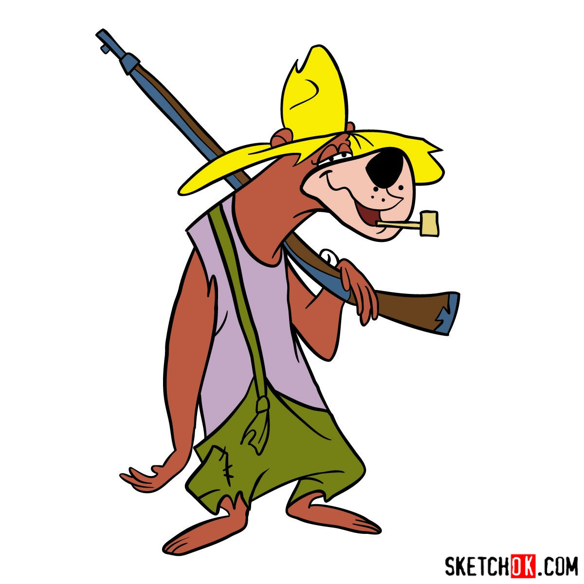 1200x1200 How To Draw Paw Rugg The Hillbilly Bears