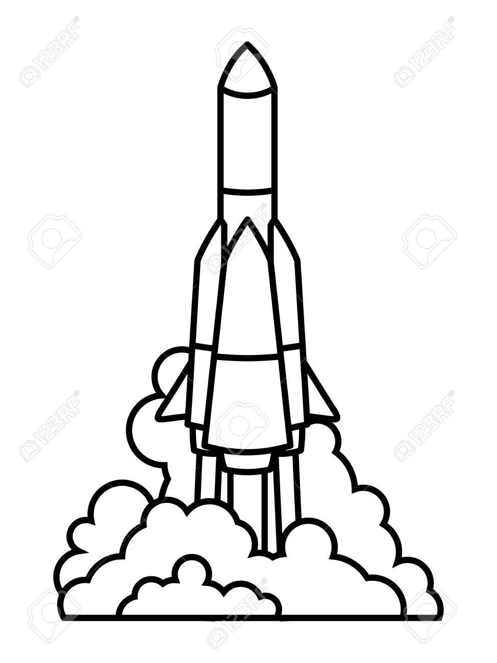 974x1300 Rocket Drawing Outline For Free Download