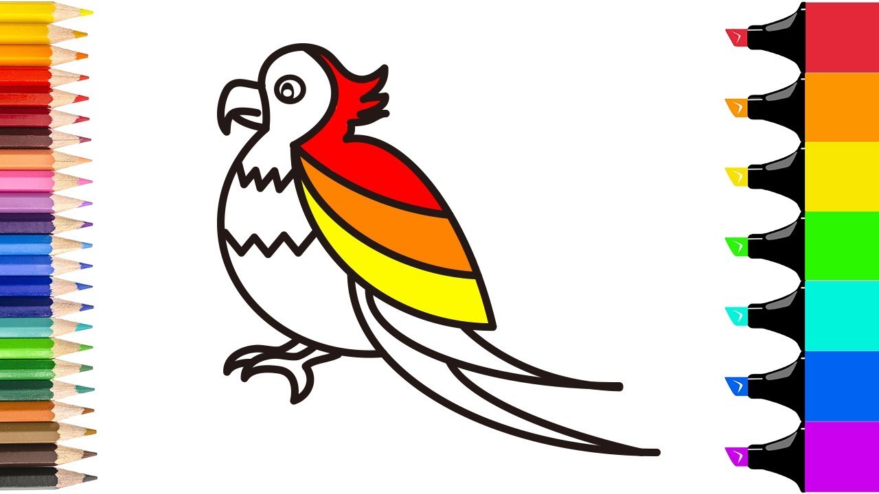 1280x720 How To Draw Mockingbird Easy Drawing Bird Coloring Pages