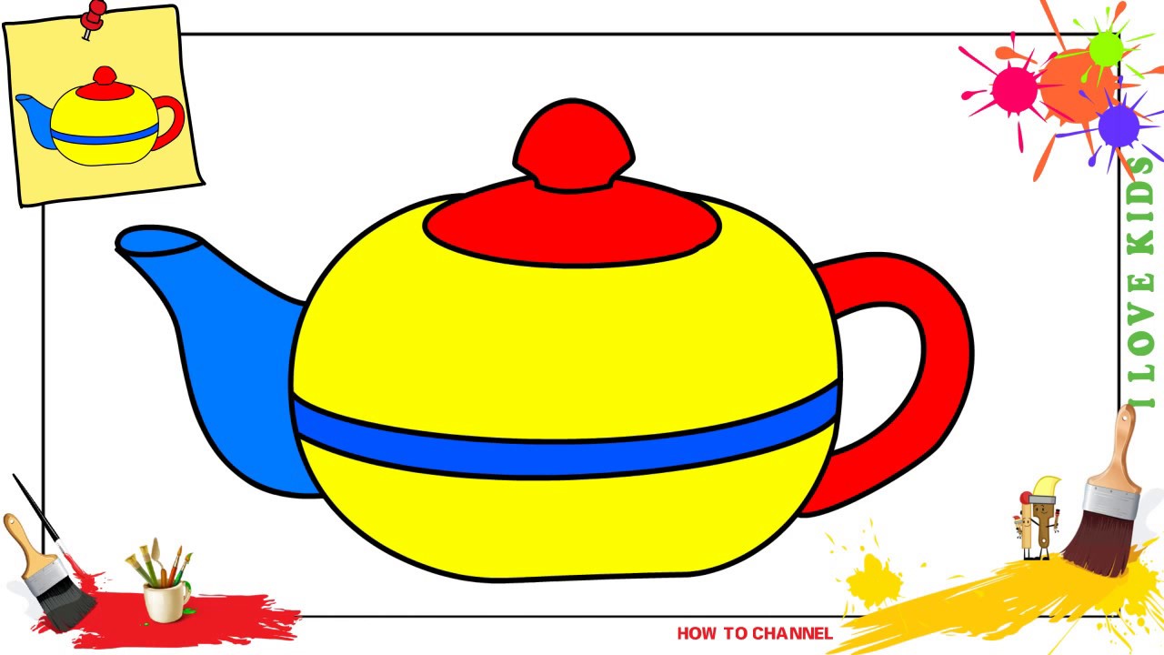 1280x720 how to draw a teapot easy slowly step