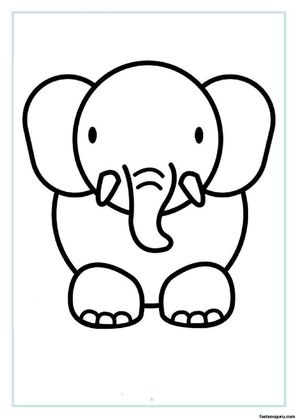 980x1386 Easy Elephant Drawing For Kids Step