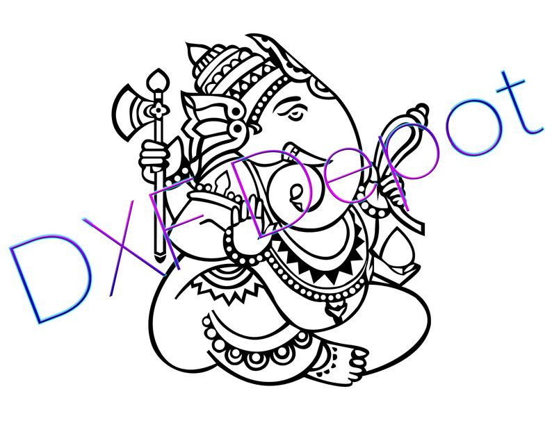 794x635 Hindu Elephant Dxf Vector Art Clip Art Png Etsy