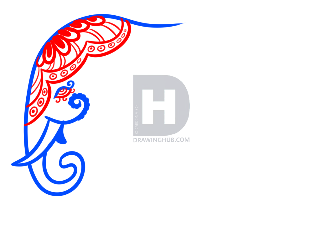 1041x720 Hindu Elephant Drawing Lesson, Step