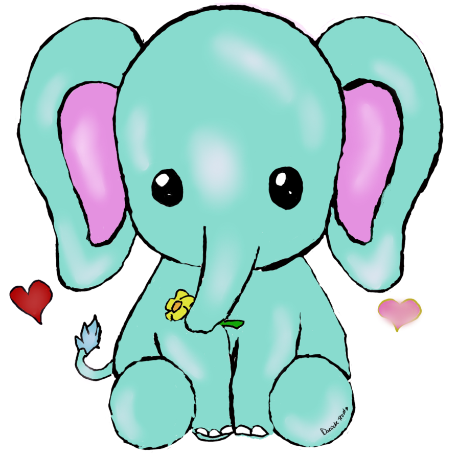 894x894 Collection Of Free Elephants Drawing Kawaii Download On Ui Ex