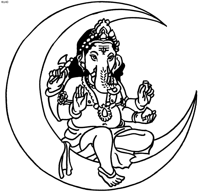 Hindu Elephant God Drawing