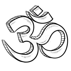 300x300 Hindu Om Yoga Symbol Sketch Stock Vectors