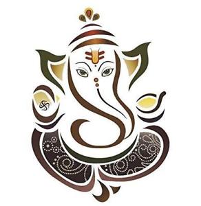 292x300 Vinyl Wall Decal Decor India Ganesha Elephant God Hindu Hinduism