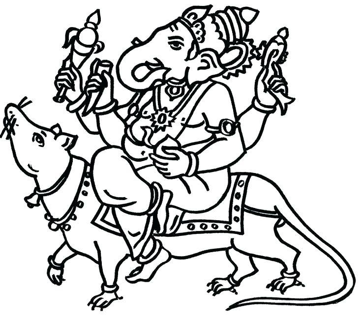 736x649 Hindu God Coloring Pages