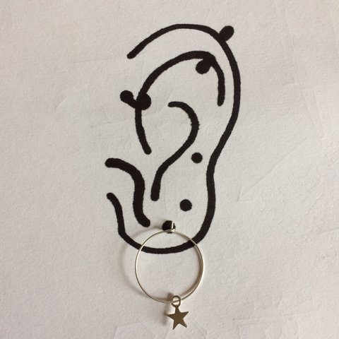 480x480 star and hoop earrings hippy hippie funky punk cute retro