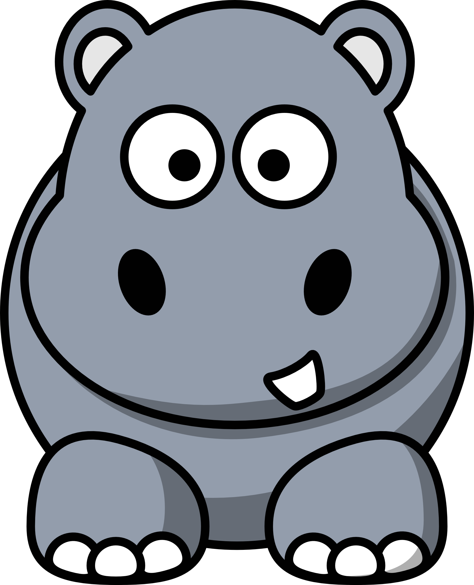 Hippo Cartoon Drawing