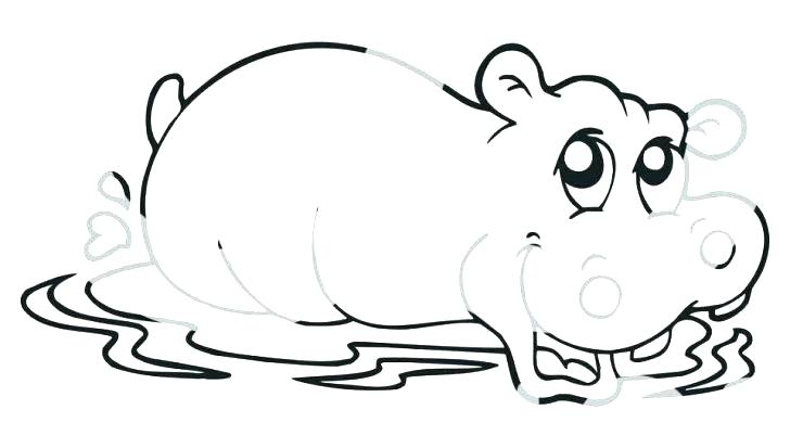728x413 Cute Cartoon Hippo Coloring Pages Photo Album