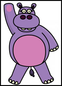 200x277 How To Draw Hippos Drawing Tutorials Drawing How To Draw